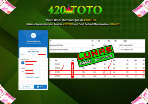 BUKTI KEMENANGAN 420TOTO - PADA PERMAINAN PONTE EVE ( 8 4 2 1 ) 05-01-2025