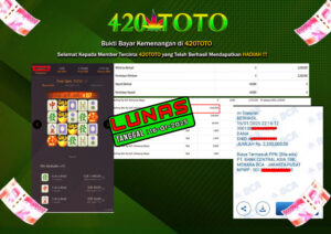 BUKTI KEMENANGAN 420TOTO - PADA PERMAINAN SLOT Betting Win Pg Soft (Mahjong Ways  16-01-2025